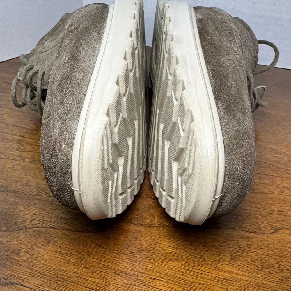 Ecco Mens Hybrid Wingtip Tie Suede Oxford Shoes Sneakers, Grey Brown, sz 43 / 9
